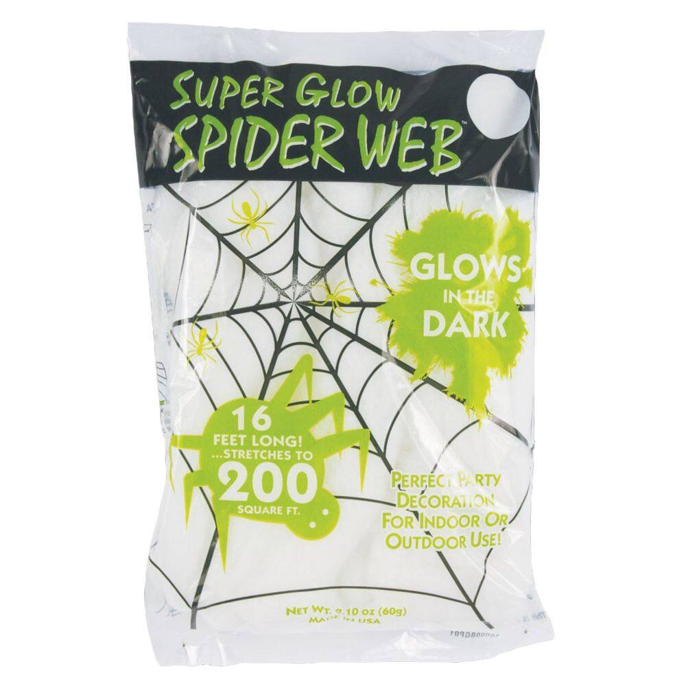 Decoração Glow in Dark Spider Web Fun World com 4,9 m de comprimento
