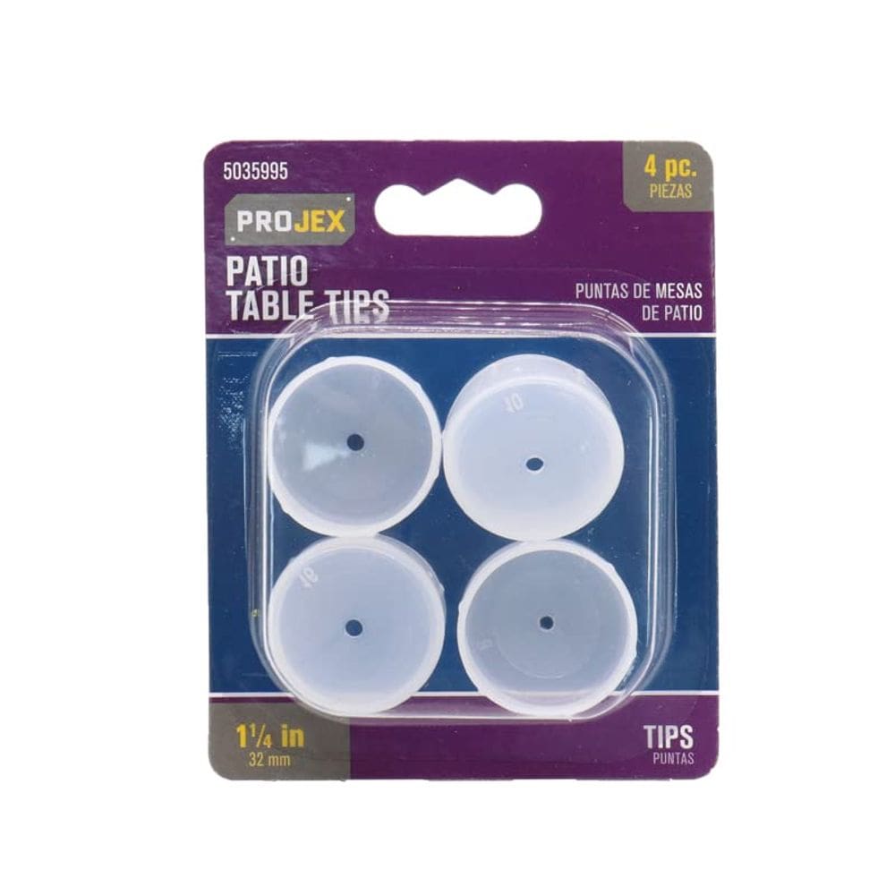 Protetor de piso para móveis PROJEX Patio Table Tips Clear 3 cm, pacote com 4