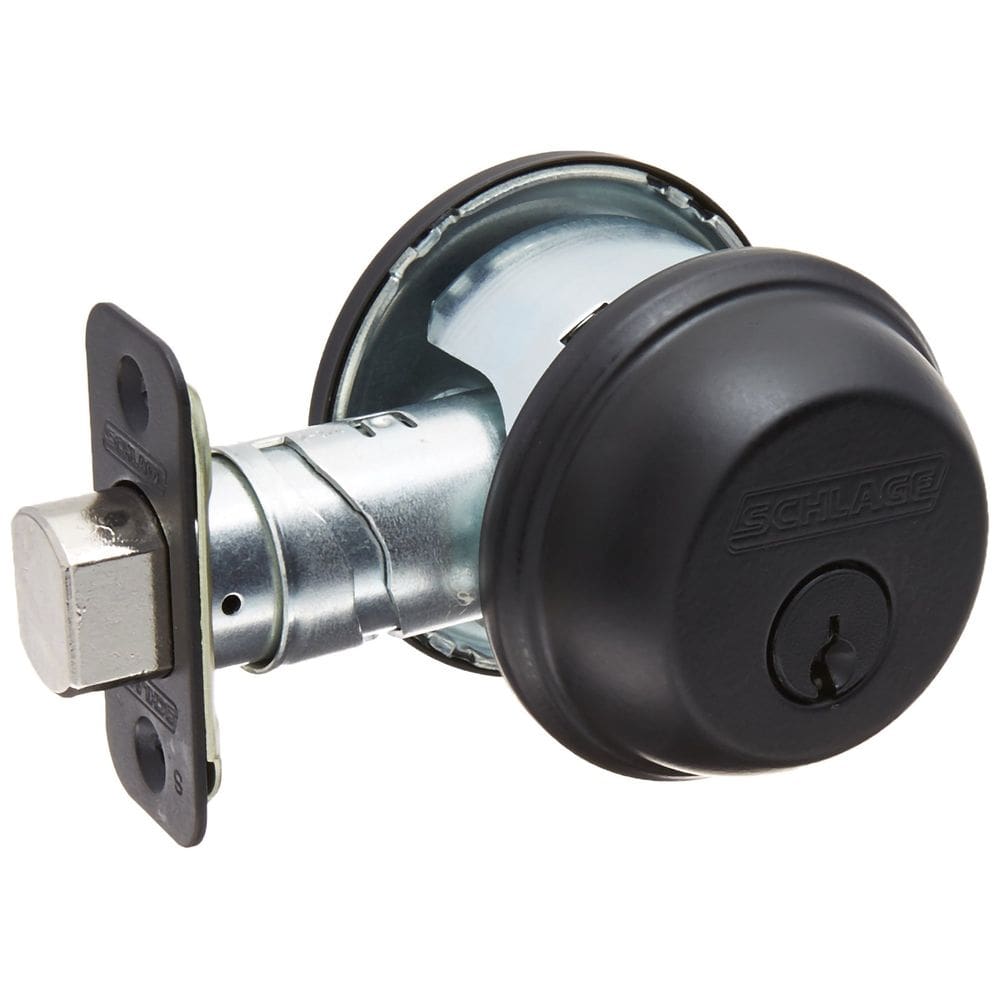 Fechadura de cilindro único Lock SCHLAGE B60N622K4 preta fosca