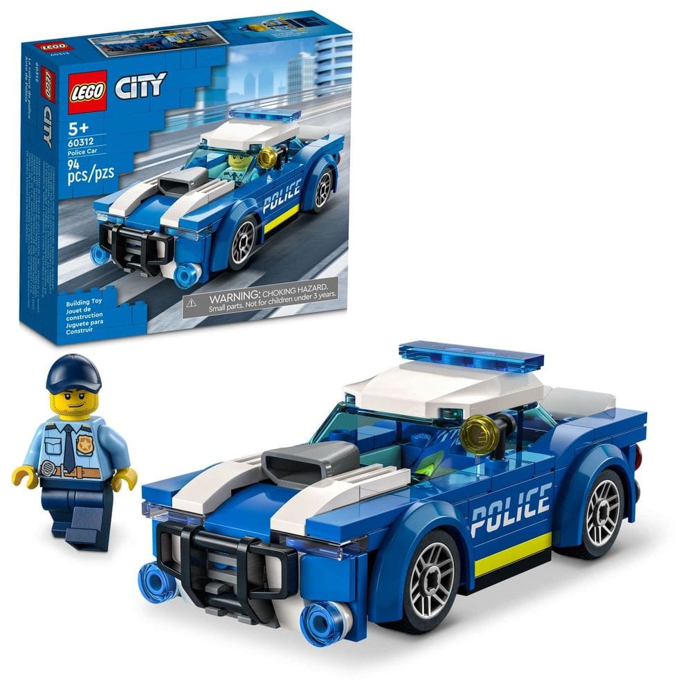 Brinquedo LEGO City Police Car 60312 para crianças de 5 anos ou mais com minifigura