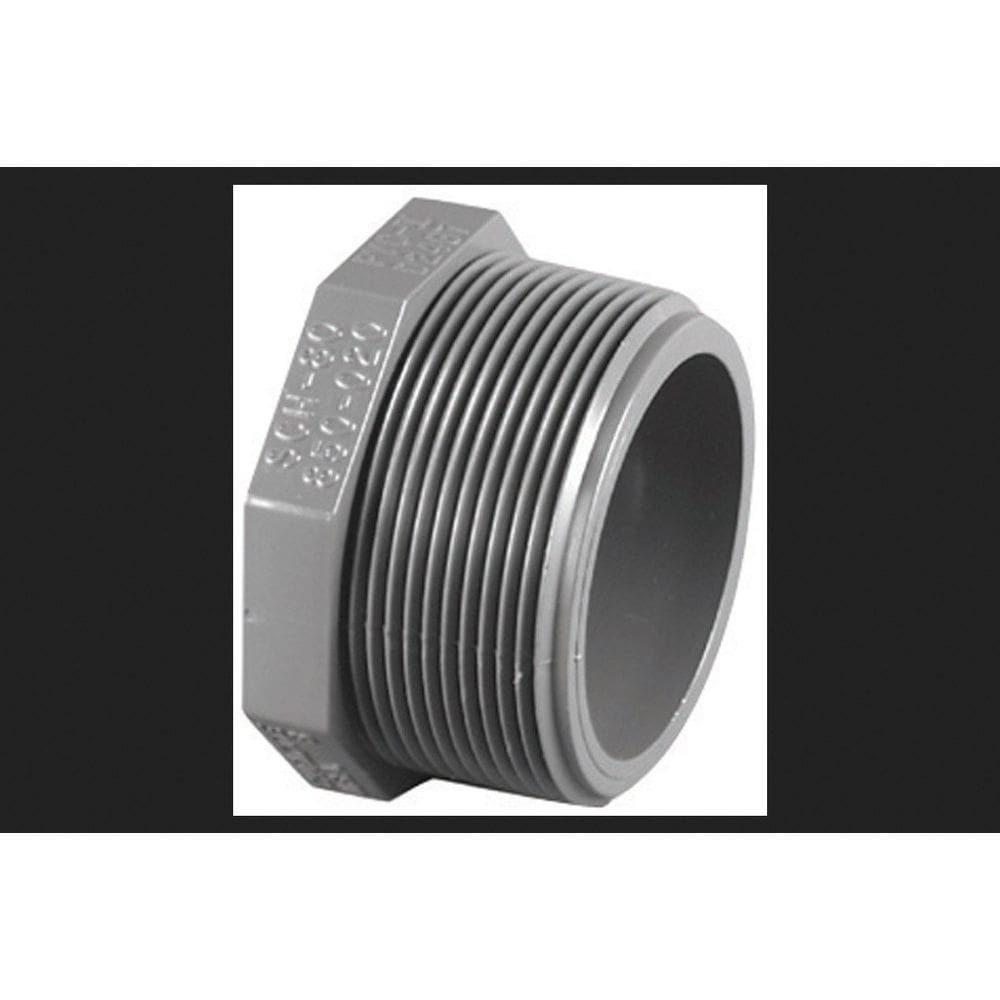 Plugue de PVC Sch80 MPT, tubo Charlotte de 3/4” 08113 1200HA