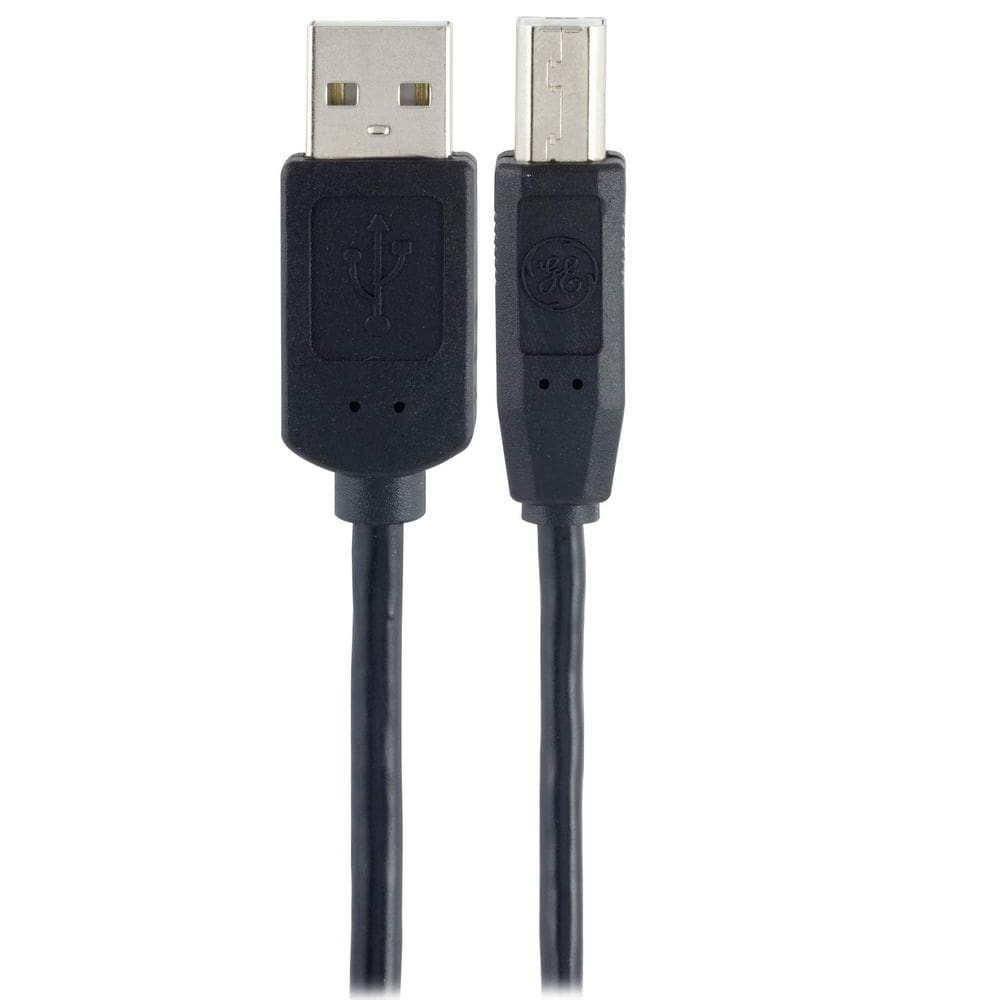 Cabo de impressora USB 2.0 GE 1,8 m A a B Cabo macho preto