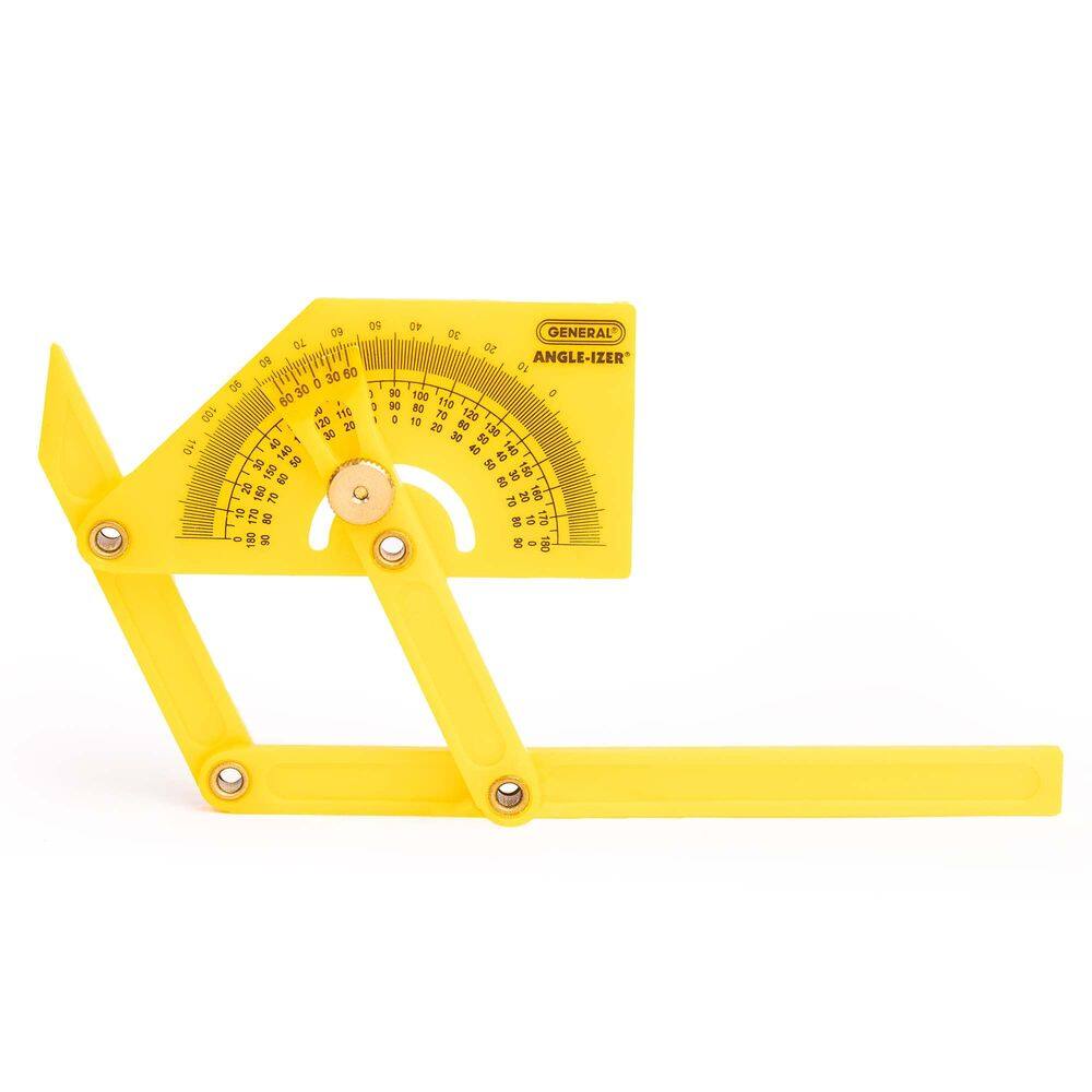 Transferidor de ângulo de plástico General Tools 29 Yellow