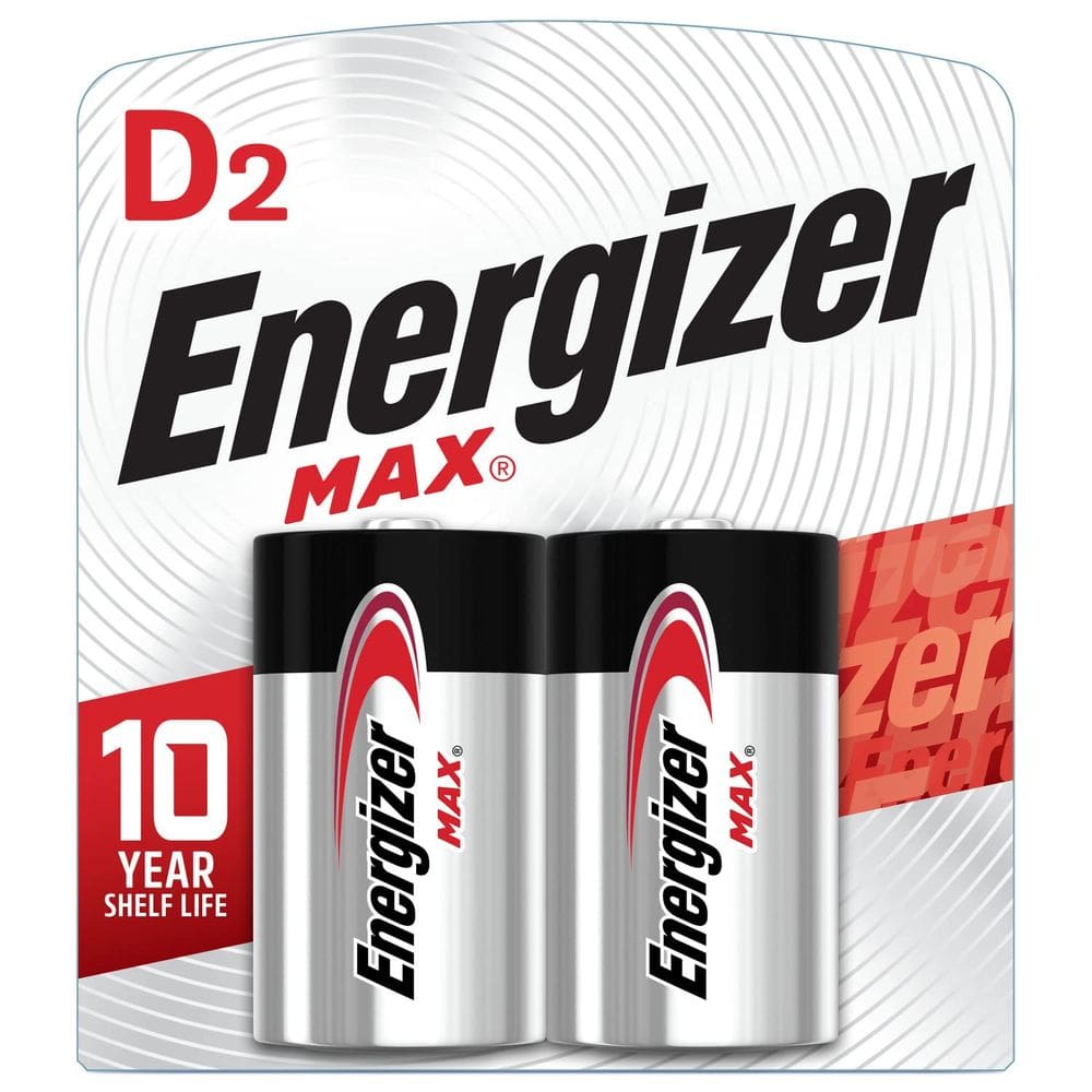 Pacote com 2 pilhas Energizer MAX D Cell Alkaline