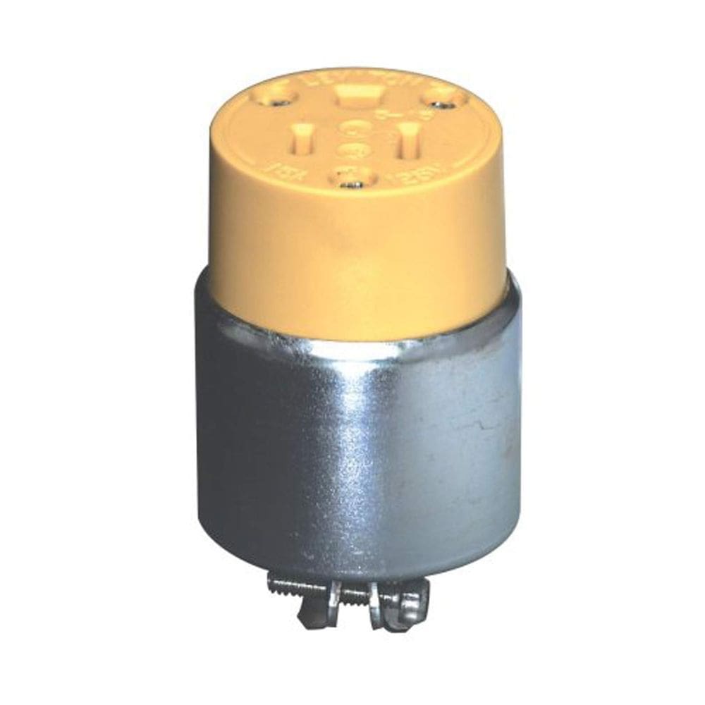 Plugue elétrico Leviton 515CA 15A 125V Amarelo Blindado