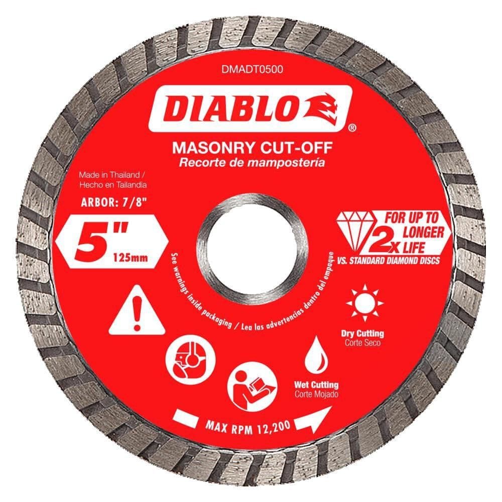 Disco de Sierra Diablo DMADT0500 5” de Diámetro, Ranura de 0.08” 12200 RPM