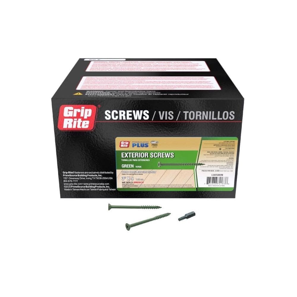 Parafusos Grip-Rite PrimeGuard Plus No. 9, 7,6 cm, 2000 unidades