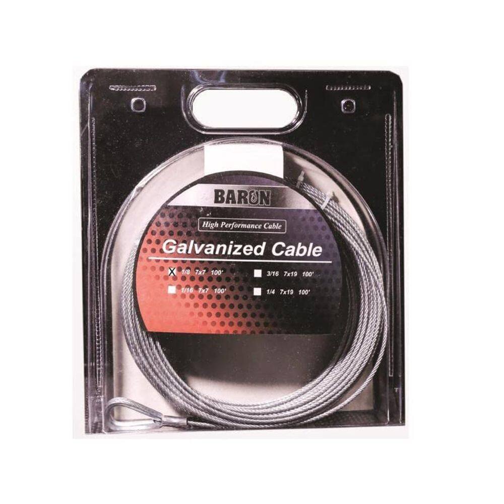 Cabo de aço galvanizado Wire Baron de 0,3 cm x 30,5 m
