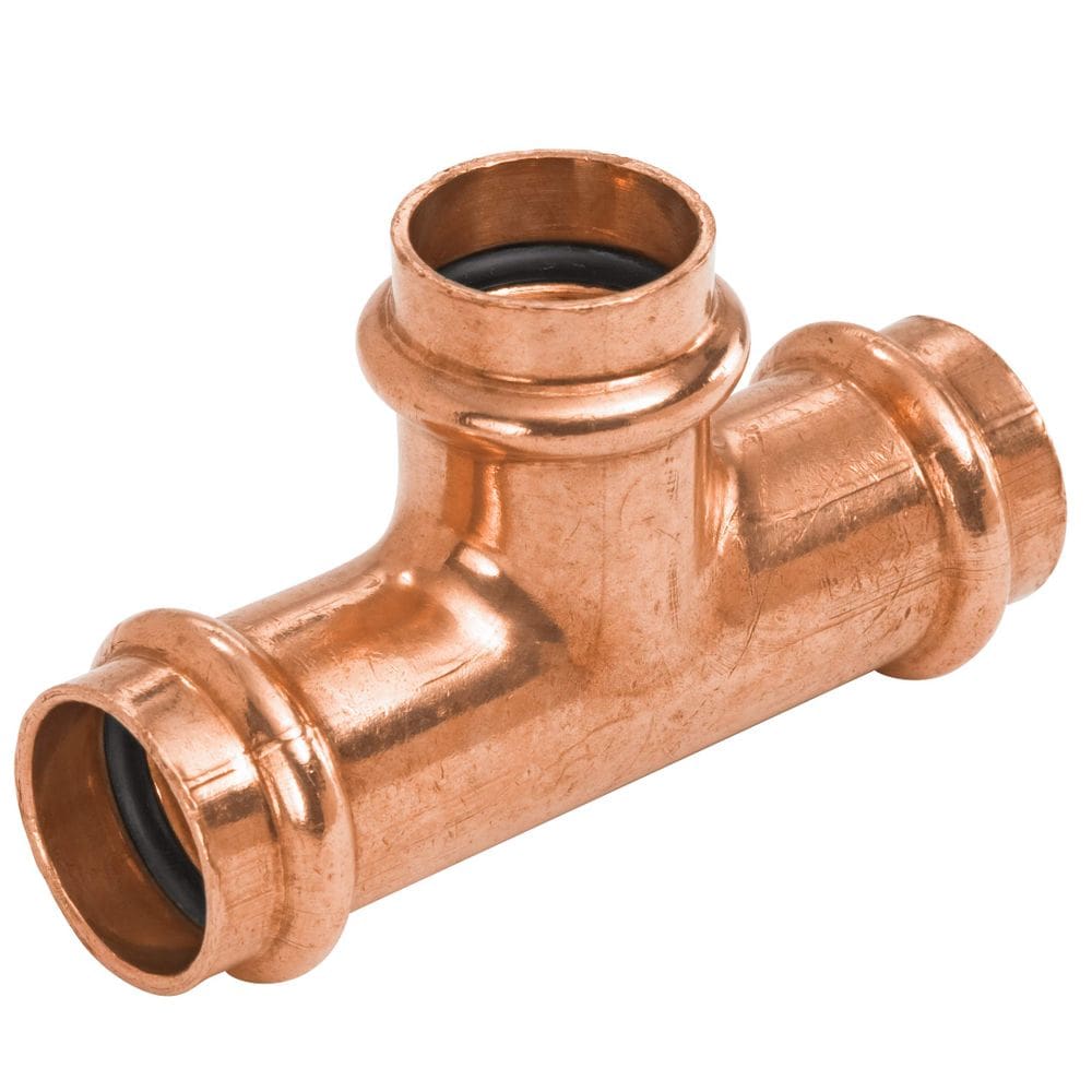 NIBCO PC611 Tee de Presión 1x3/4x3/4, Libre de Plomo, 200 PSI