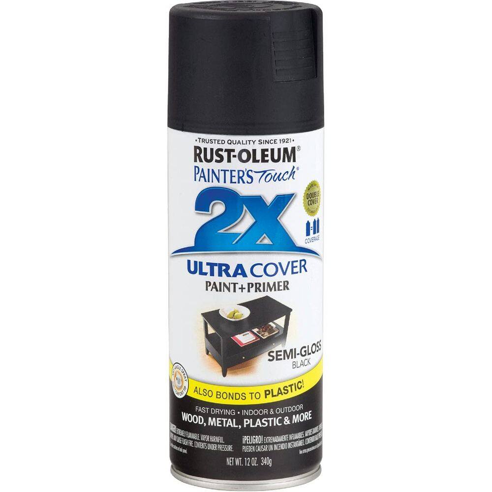 Conjunto 6 de tinta spray Painter`s Touch 2X preta semibrilhante de 340 ml