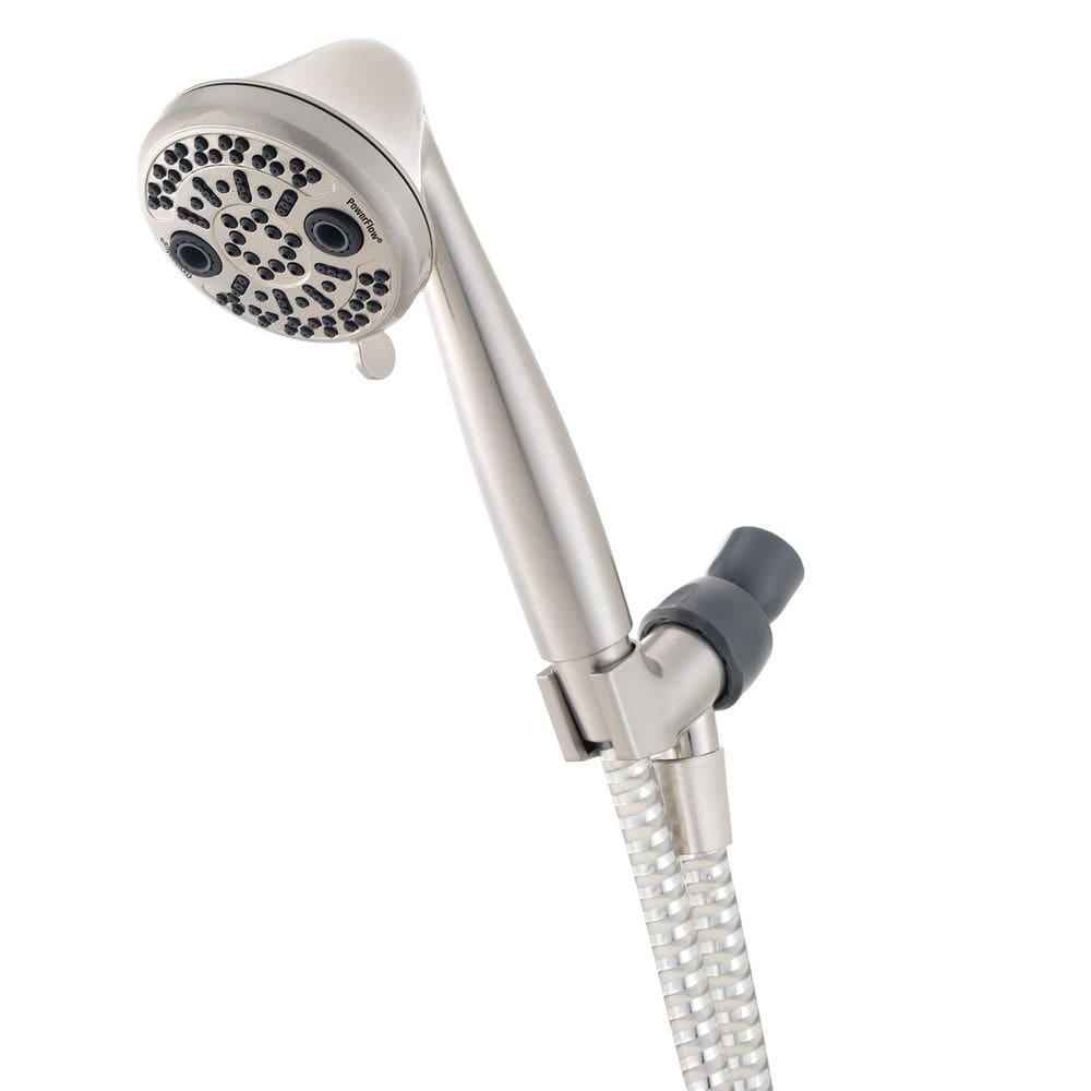 Cabeça de chuveiro portátil Oxygenics 87446 PowerFlow em níquel