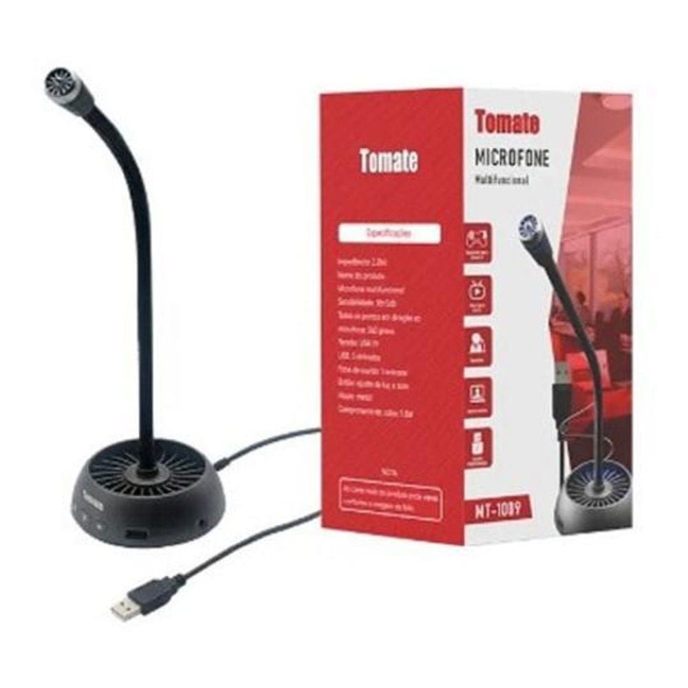 Microfone Multifuncional Coreano Mt-1009 Tomate