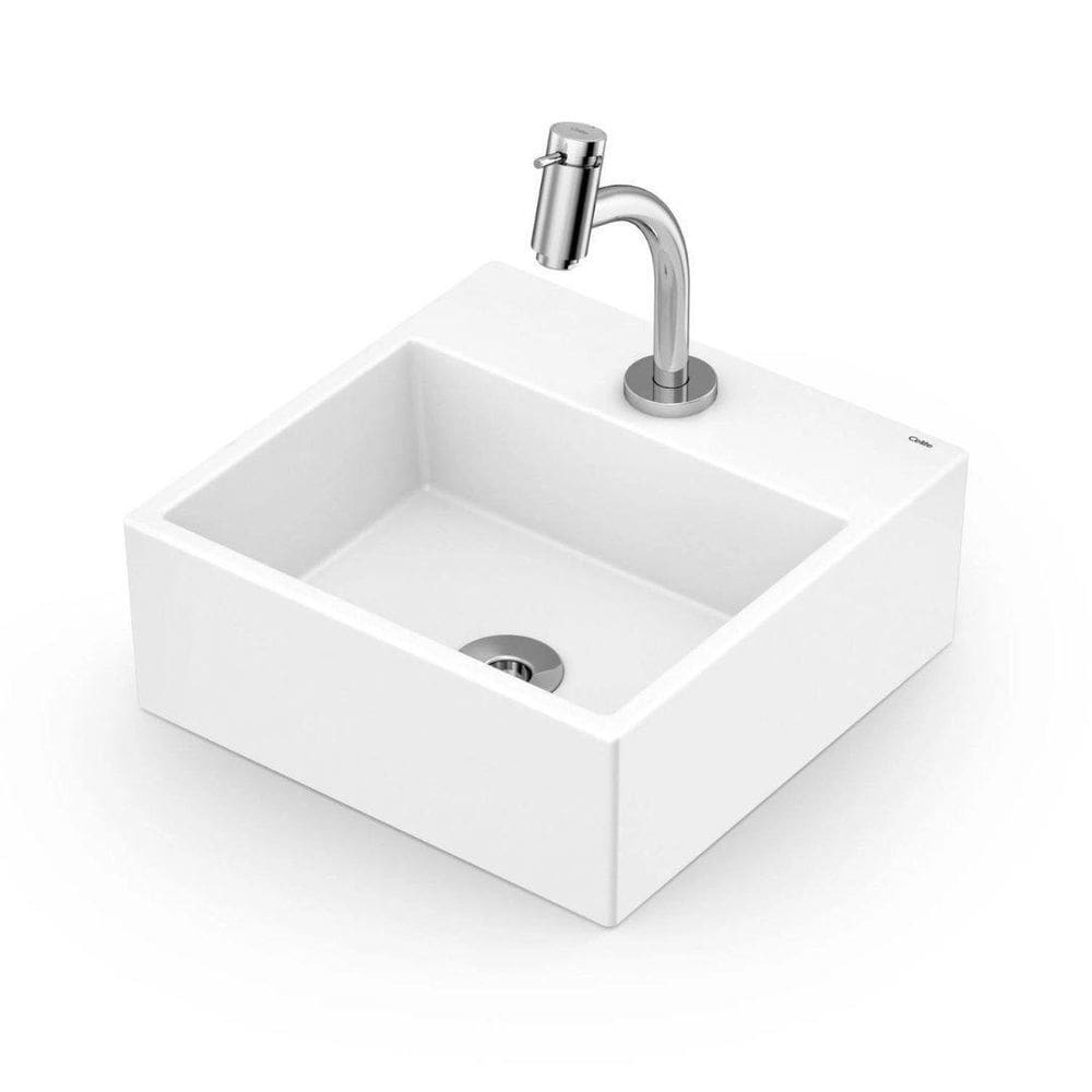 Kit Cuba Para Banheiro Basic Q6 Torneira Bica Baixa Branco