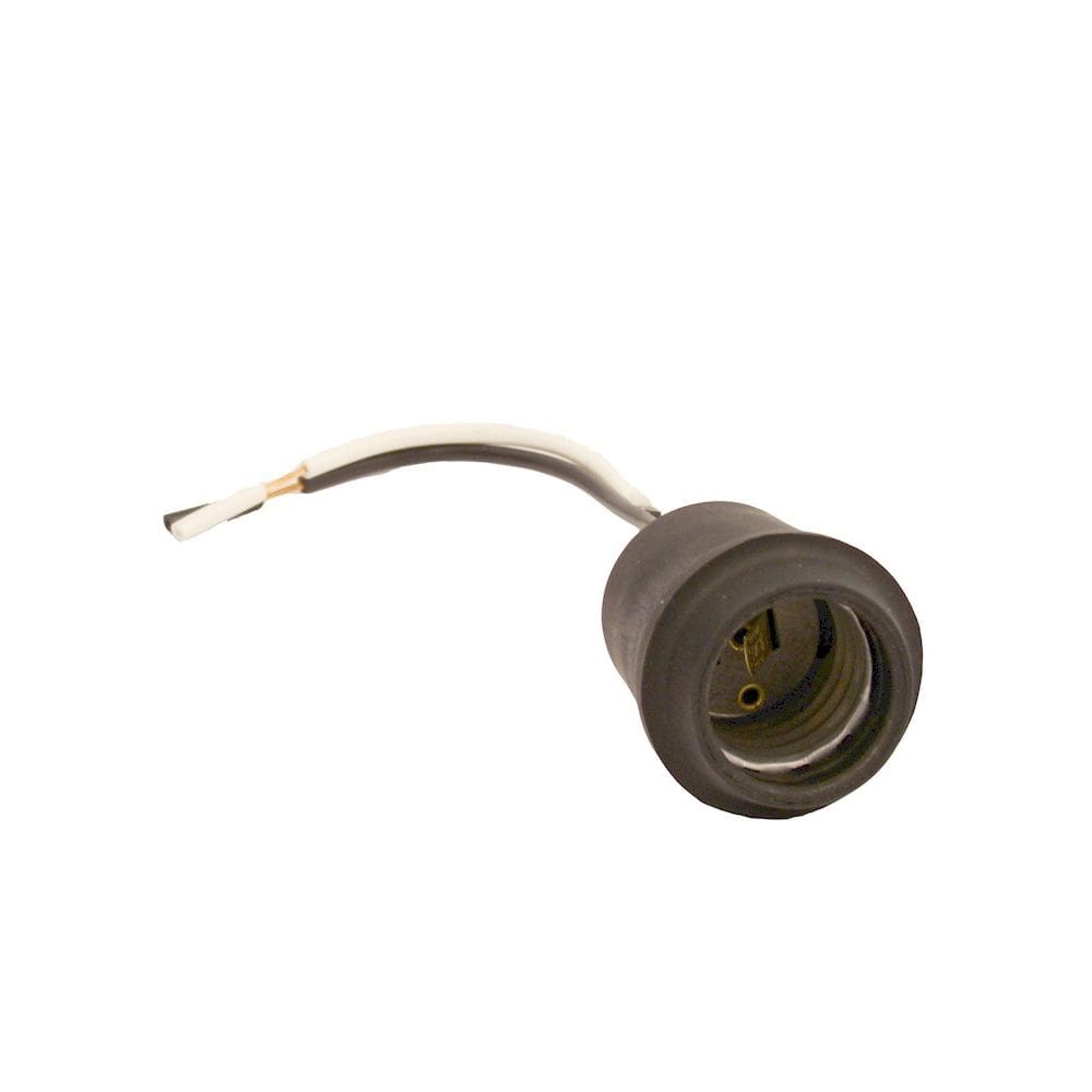 Porta lámpara Leviton 124-D Base Media 660W-250V Negro