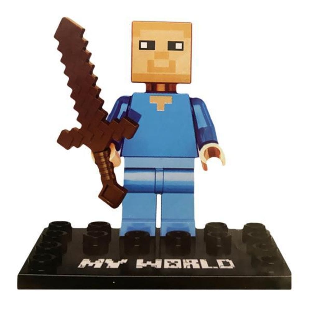 Brinquedo Boneco Coleção Minecreft My World Compatível Lego