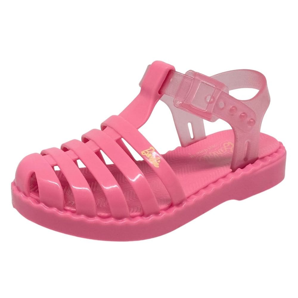 Sandália Infantil Menina Glitter Com Tira Ajustável Barbie