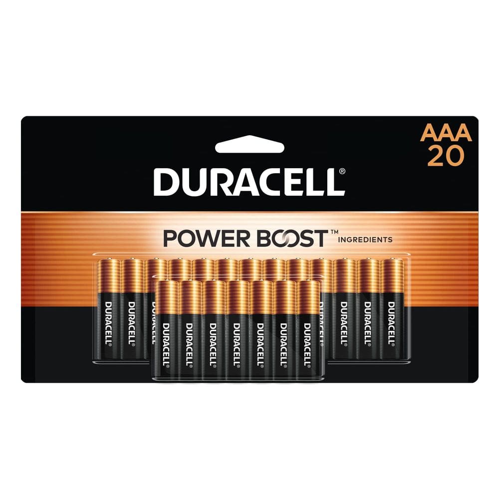 Bateria Duracell Coppertop AAA, pacote com 20 unidades, alcalina