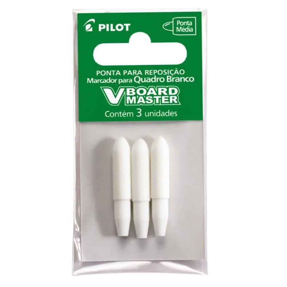 Ponta de pincel quadro branco com 3 unidades - Pilot