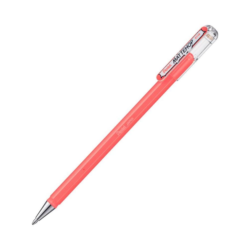 Caneta gel 1.0mm Mattehop Rosa Coral - Pentel