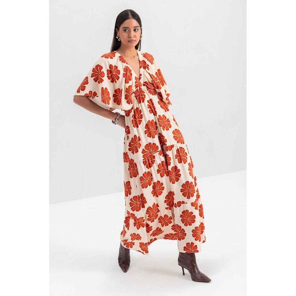 Vestido Feminino Em Viscose Essendi Off White