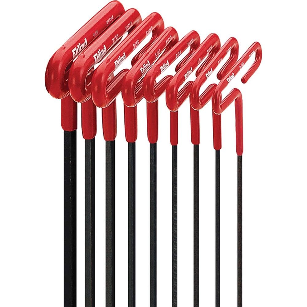 Conjunto de chaves Hex T-Key Allen EKLIND 53168 8 peças SAE 3/32-1/4