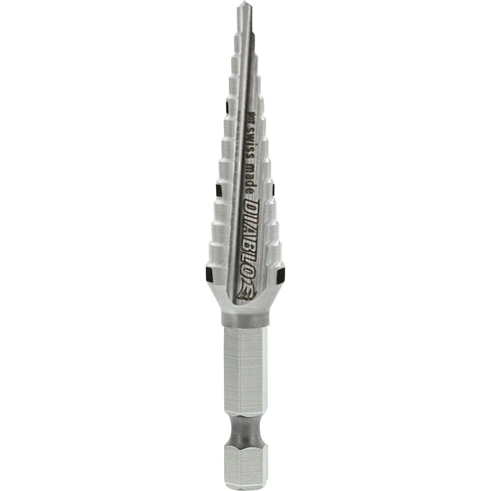 Broca Diablo Step de 1,3 cm de diâmetro, 7,7 cm de comprimento hexagonal
