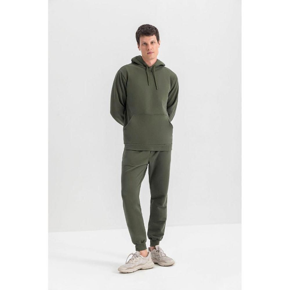 Blusão Masculino Em Moletom Essendi Verde Escuro