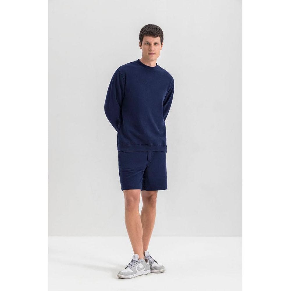 Blusão Masculino Em Moletom Essendi Azul Escuro