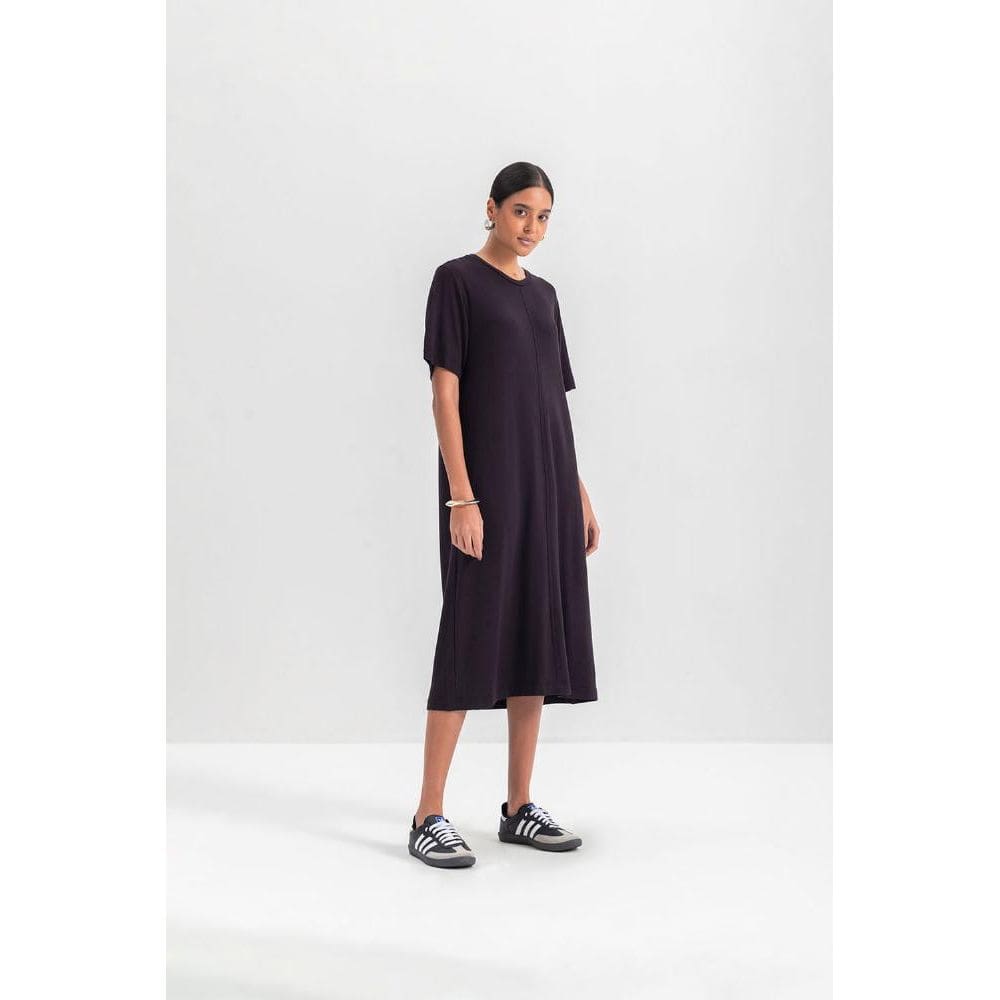 Vestido Feminino Midi Em Moletinho Essendi Preto