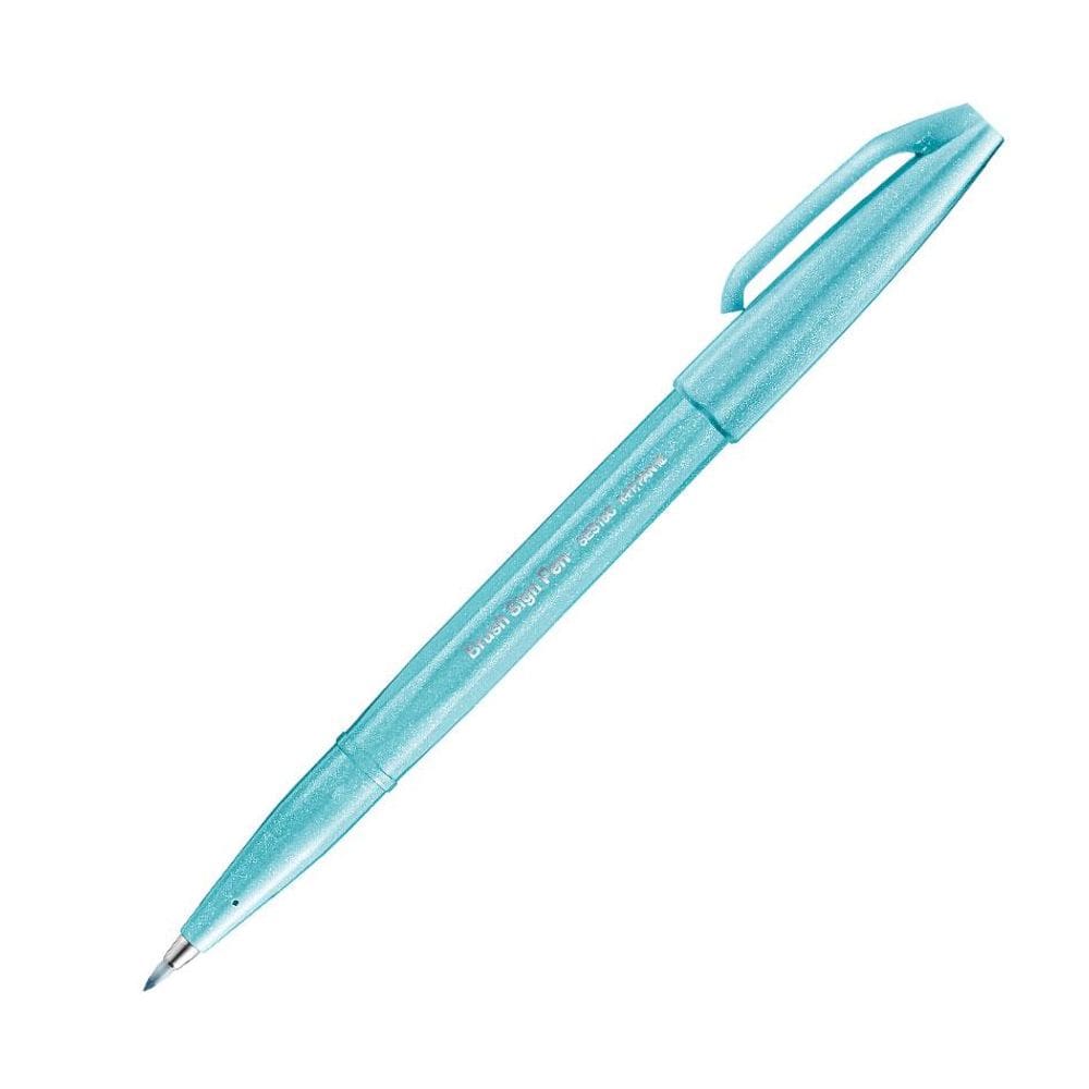 Caneta hidrográfica Brush Sign Pen Azul Pastel - Pentel