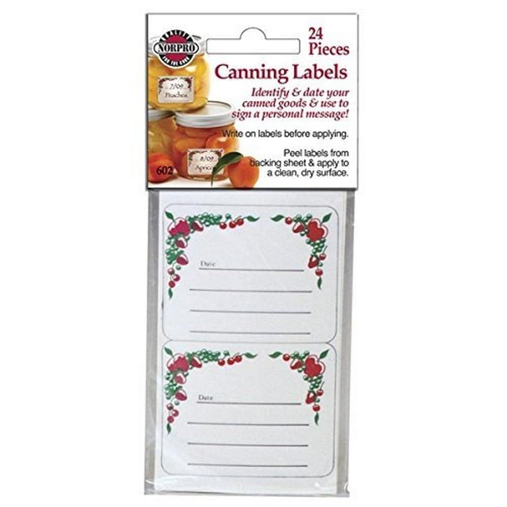 Etiquetas para conservas Norpro, pacote com 24 unidades, 6x5 cm, autoadesivas