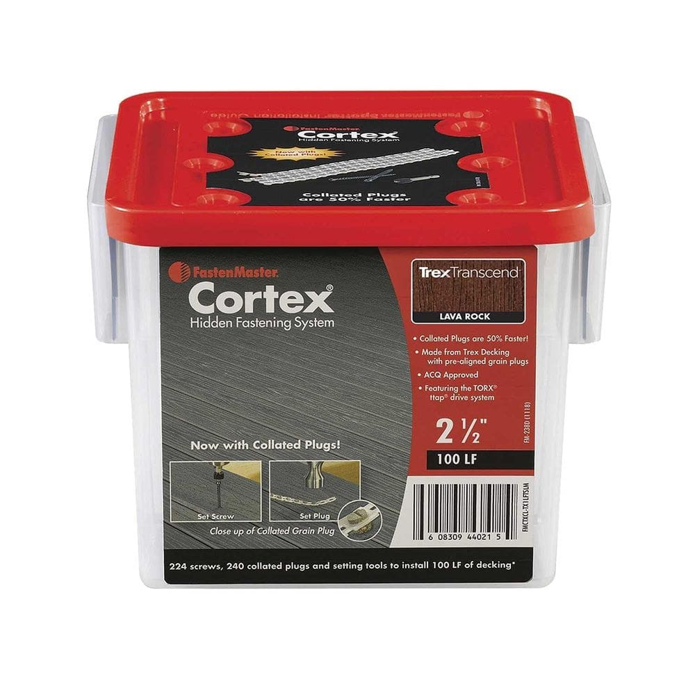 Parafusos FASTENMASTER Cortex 2,5” para decks Trex Lava Rock