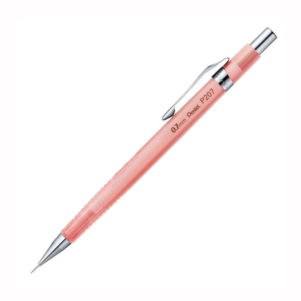Lapiseira 0.7mm P207 Sharp Clena Rosa Transparente - Pentel