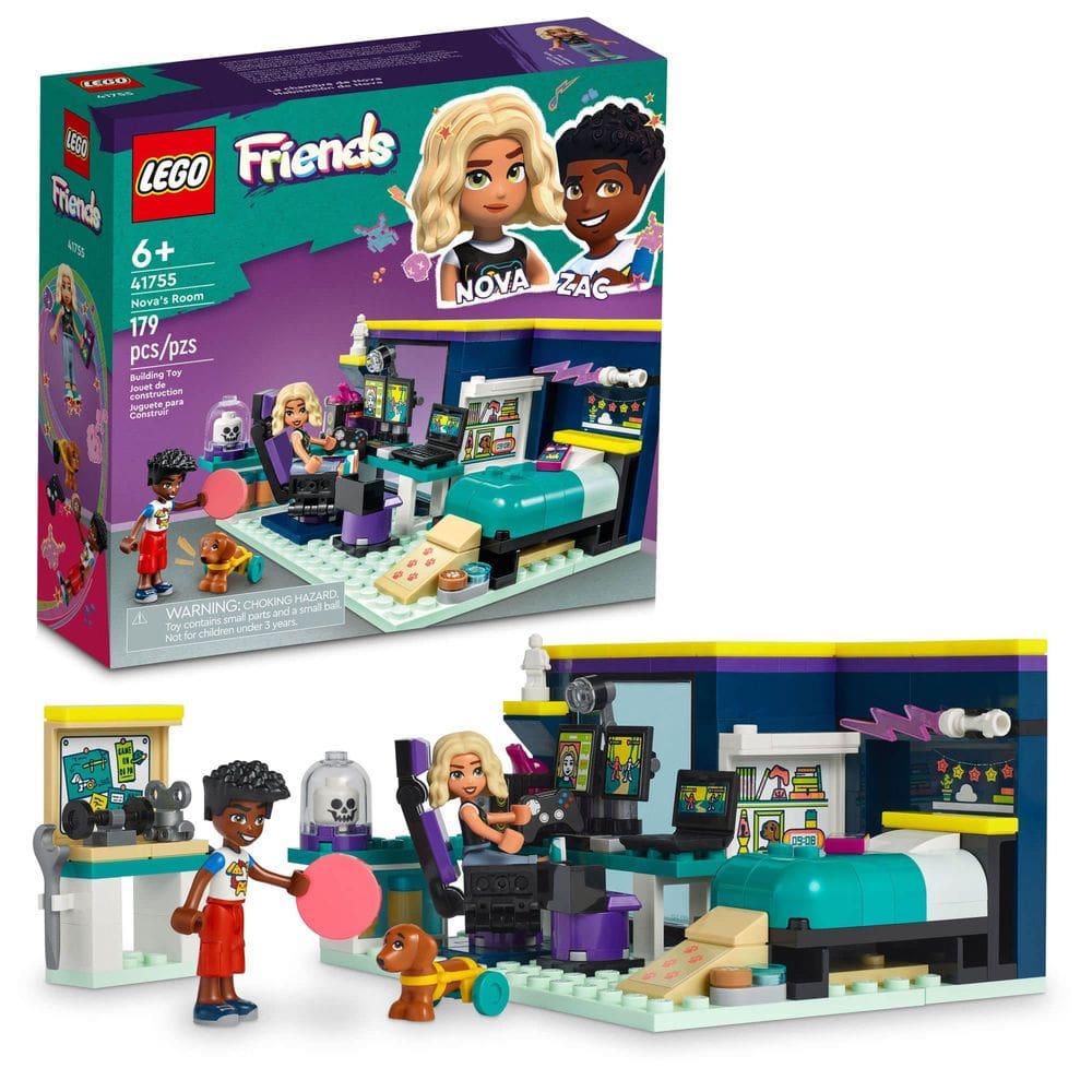 Brinquedo de construção LEGO Friends Nova`s Room Gaming Set 41755