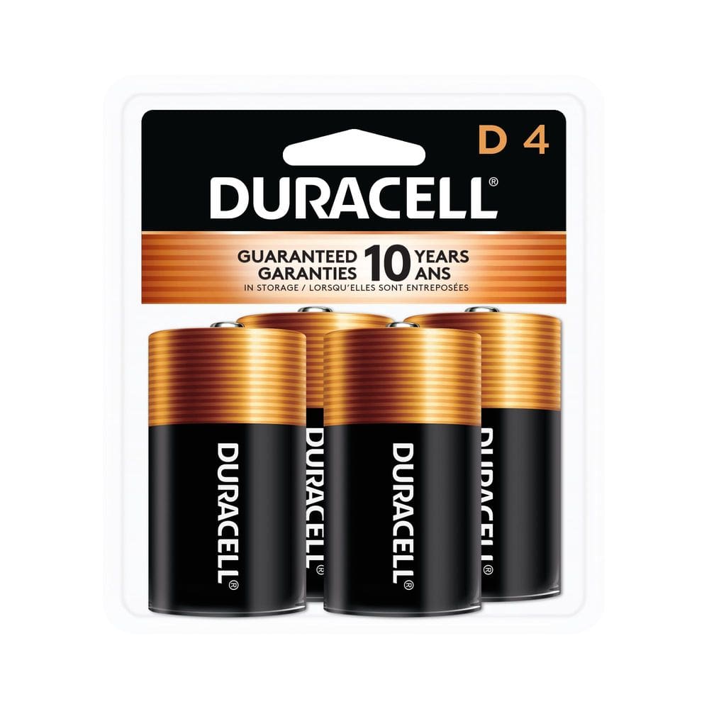 Bateria Duracell Coppertop D, pacote com 4 unidades, potência de longa duração