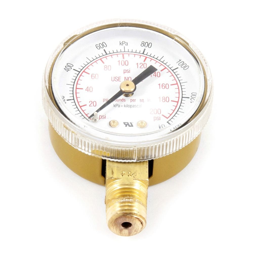 Medidor de oxigênio Forney 87729, baixa pressão, face de 2”, 0-200 PSI