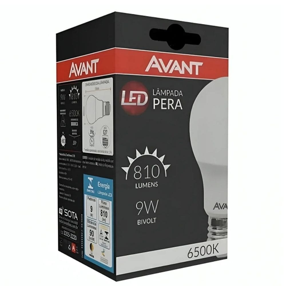 Lâmpada Led Avant Pera 810 Lumens 9W Bivolt