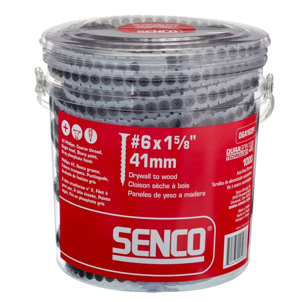 Parafuso Senco Duraspin# 6 x 1-5/8 Drywall em madeira (1.000 unidades)