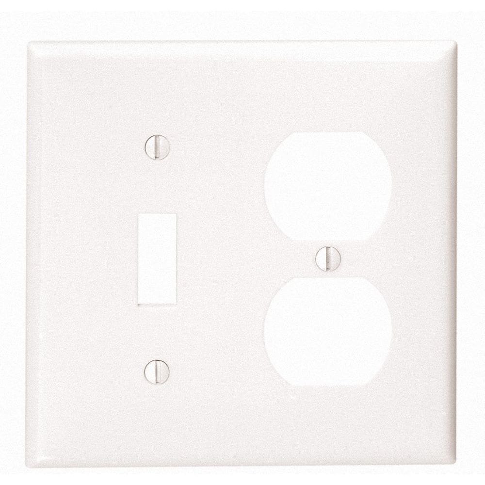 Placa de parede Leviton 80705-W 2-Gang 1-Toggle 1-Duplex branca