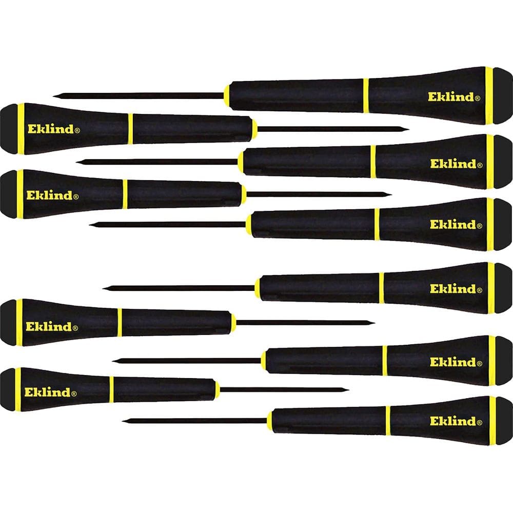 Conjunto de chaves de fenda de precisão Eklind Tool, 10 peças de liga de aço