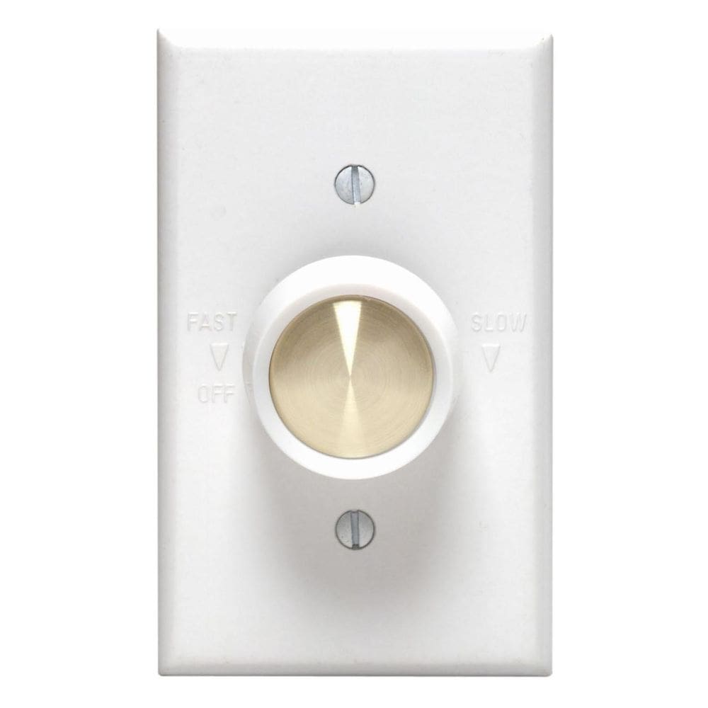 Controle de velocidade do ventilador Leviton 612-6616-W 120V branco