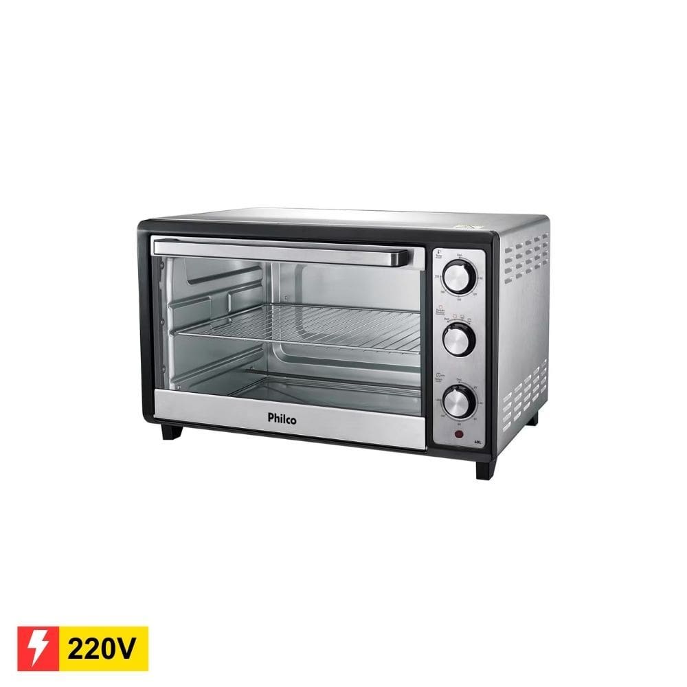 REEMBALADO: Forno Elétrico Philco PFE60I 60L Prata 220V