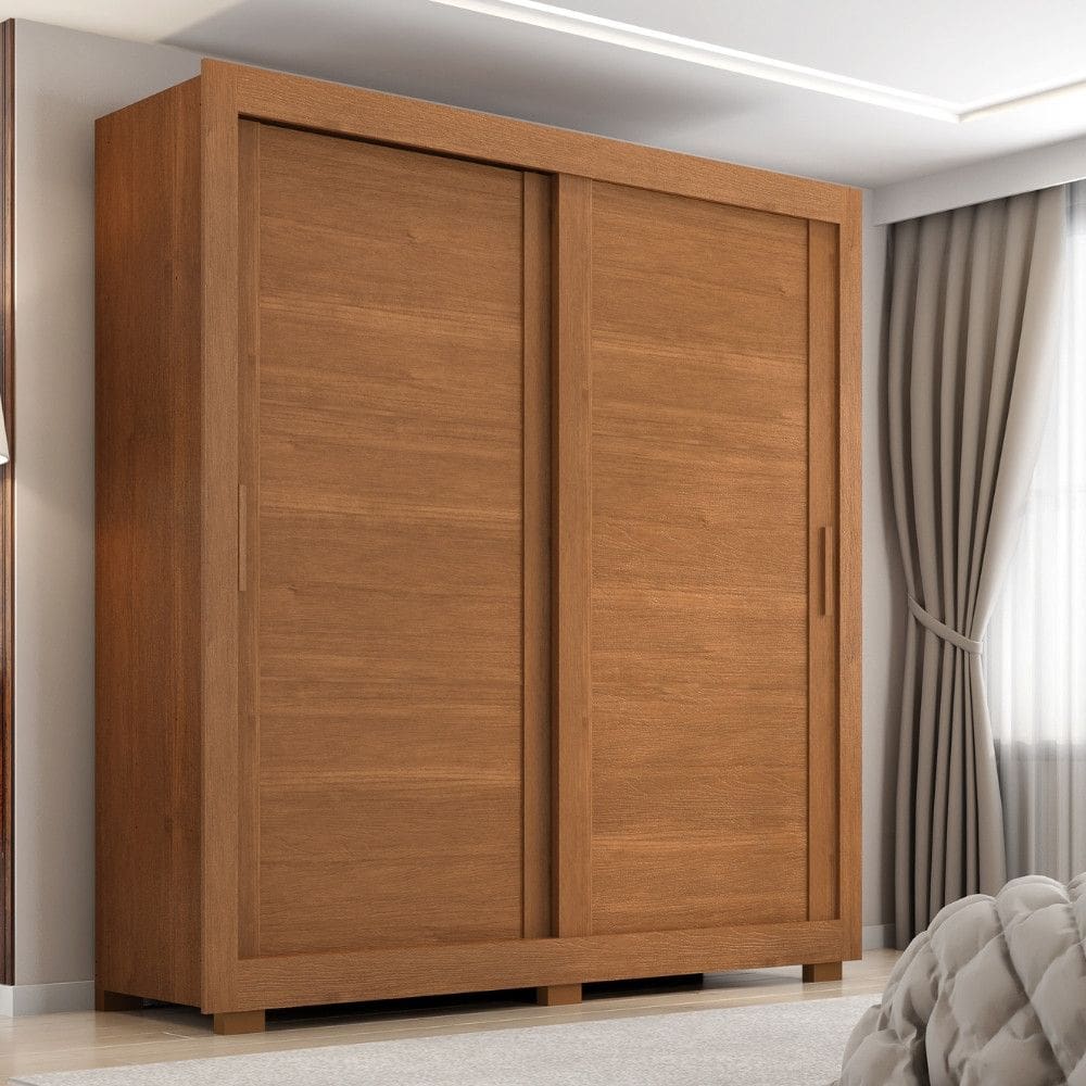 Guarda Roupa Casal com Pés 2 Portas de Correr Titanium Zanzini