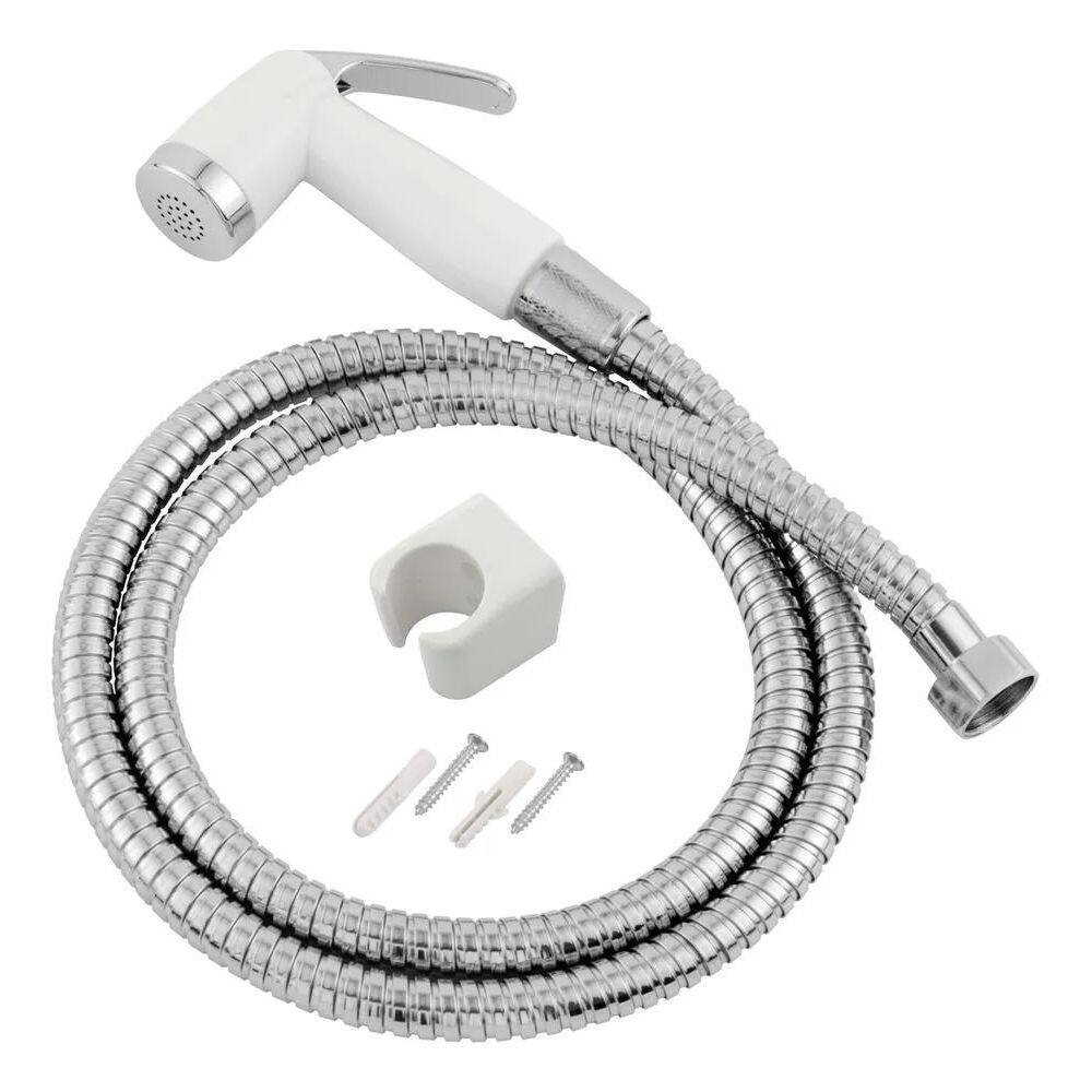 3X Kit Ducha Higiênica Mangueira Inox 1,20 Chuveirinho Branc