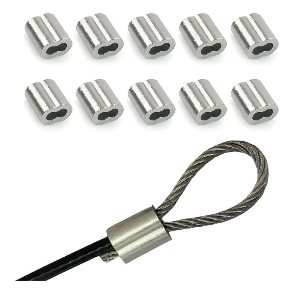 3X Nicopress Kit Com 50 Un Prensa Cabos De Aço 1/8 3,2Mm