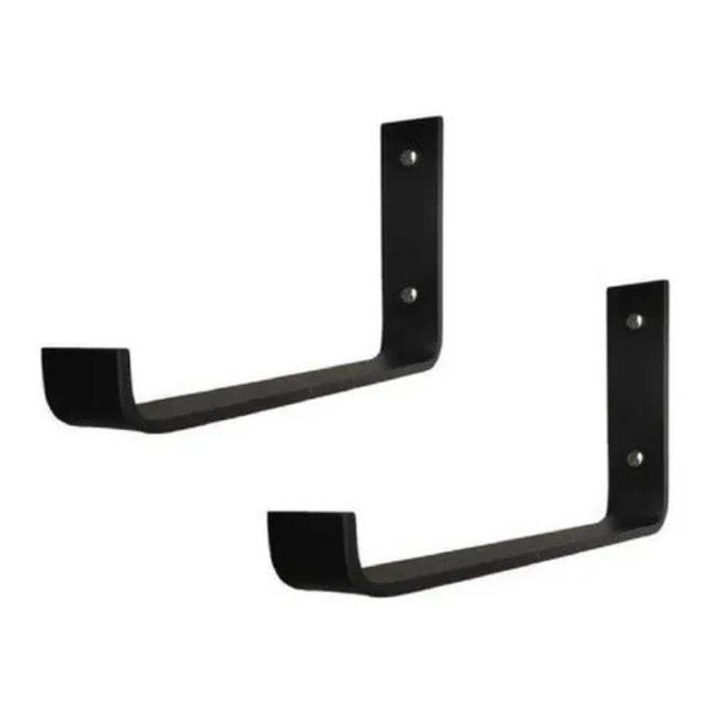 3X Mão Francesa Invertida 20Cm Suporte Ferro Industrial 2P