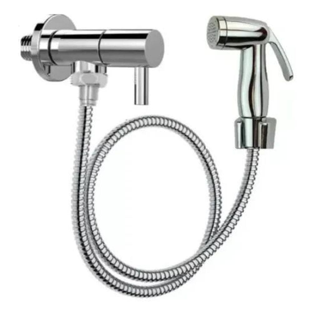 3X Ducha Higiênica Registro Aço Inox Super Luxo 1/4 Volta
