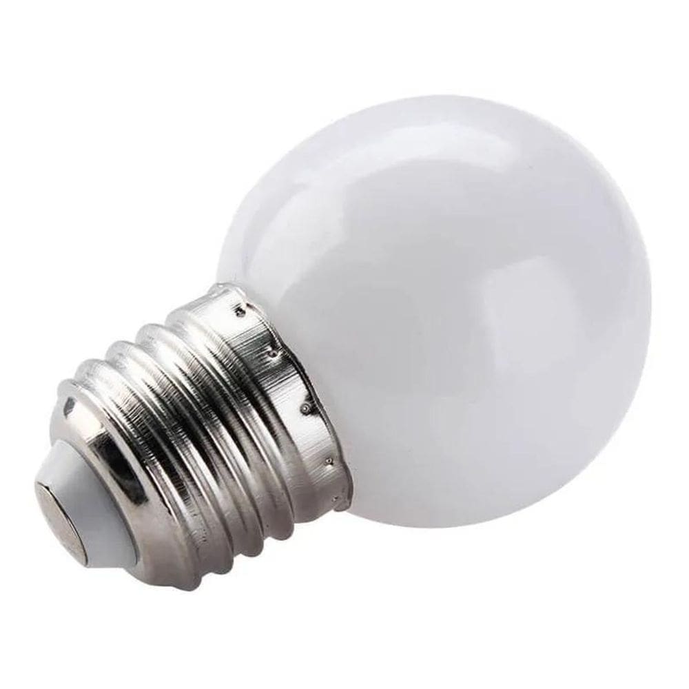 3X Kit 10 Lampada Led Bolinha 1W E27 Branco Frio Cor Da Luz