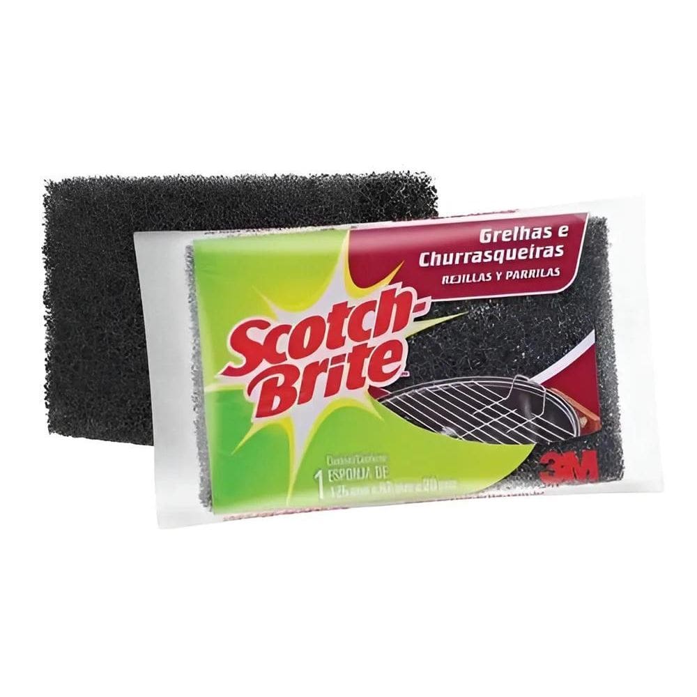 10X Esponja Scotch-Brite Para Grelhas E Churrasqueiras