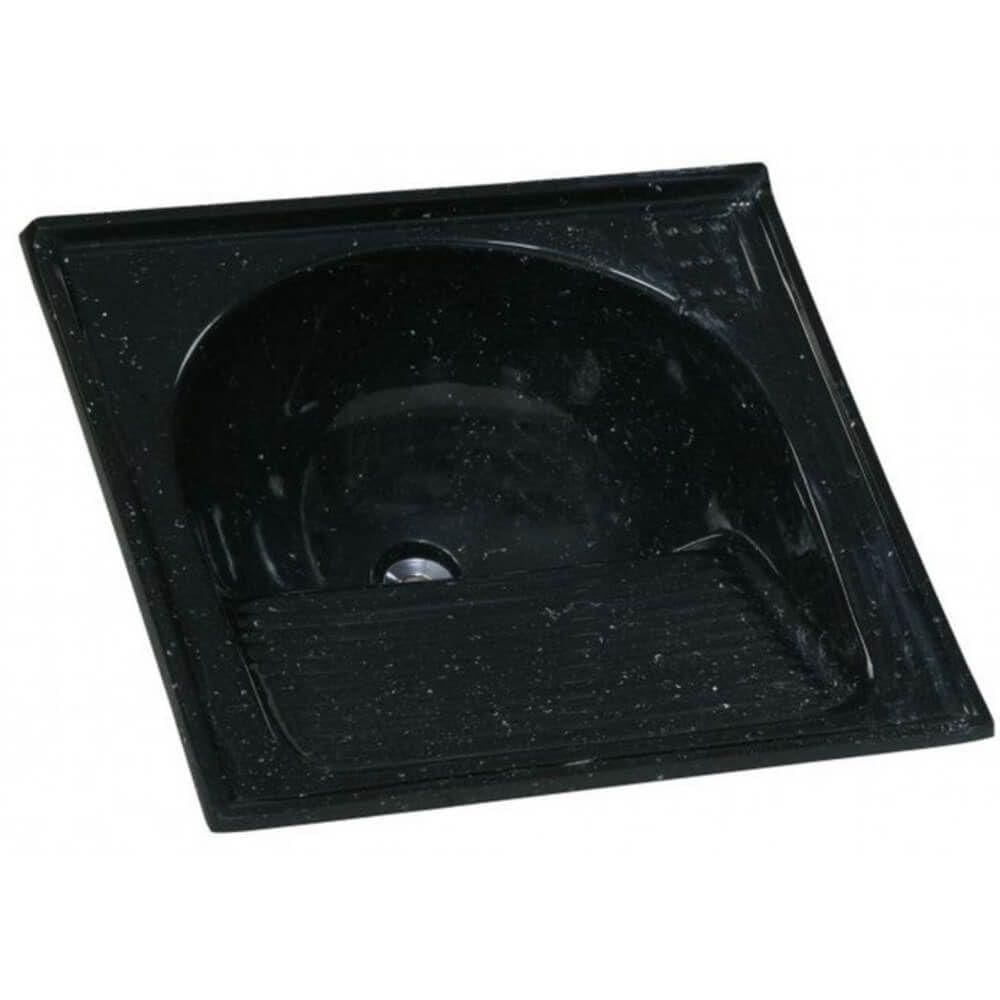 Tanque De Granito Sintético Simples N°1 Com 60x60cm Preto Pedra Escura - 500308 - A.j.rorato